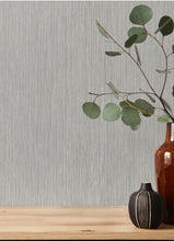 Load image into Gallery viewer, Oren Grey Shimmering Striations Wallpaper
