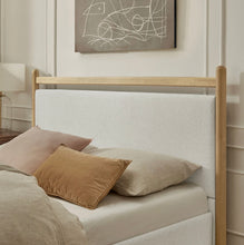 Load image into Gallery viewer, Ginny King Size Platform Bed Frame in Light Oak Heathered Ivory

