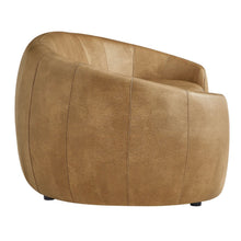 Load image into Gallery viewer, Contessa Curved Vegan Leather Sofa in Toast

