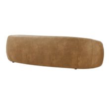 Load image into Gallery viewer, Contessa Curved Vegan Leather Sofa in Toast
