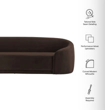Load image into Gallery viewer, Contessa Curved Performance Velvet Sofa

