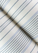 Load image into Gallery viewer, Navarres Stripe Blue Faux Linen Wallpaper
