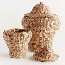 Load image into Gallery viewer, Water Hyacinth Ginger Jars, set of 2

