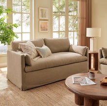 Load image into Gallery viewer, Wellfleet Slipcovered Linen-Blend Loveseat
