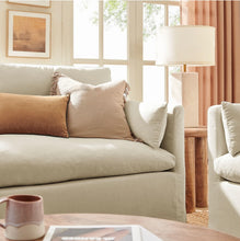Load image into Gallery viewer, Wellfleet Slipcovered Linen-Blend Loveseat

