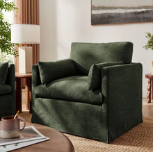 Load image into Gallery viewer, Wellfleet Slipcovered Linen-Blend Armchair
