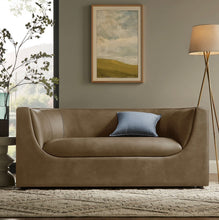 Load image into Gallery viewer, Hilda 67" Curved Back Vegan Leather Loveseat
