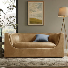 Load image into Gallery viewer, Hilda 67" Curved Back Vegan Leather Loveseat
