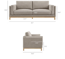 Load image into Gallery viewer, Roscoe 81 inch Fabric Sofa in Pewter
