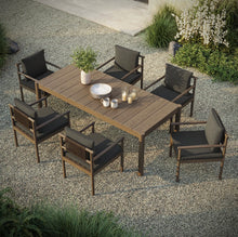 Load image into Gallery viewer, Eleni 7 Piece Outdoor Patio Teak Wood Dining Set
