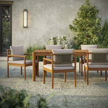 Load image into Gallery viewer, Eleni 7 Piece Outdoor Patio Teak Wood Dining Set
