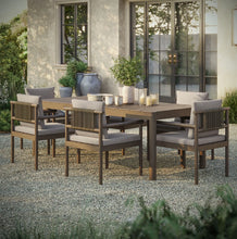 Load image into Gallery viewer, Eleni 7 Piece Outdoor Patio Teak Wood Dining Set
