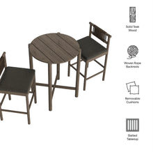 Load image into Gallery viewer, Eleni 3-Piece Outdoor Teak Wood Bar Set

