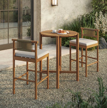 Load image into Gallery viewer, Eleni 3-Piece Outdoor Teak Wood Bar Set
