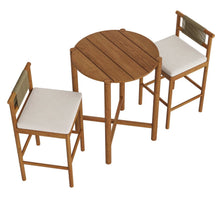 Load image into Gallery viewer, Eleni 3-Piece Outdoor Teak Wood Bar Set
