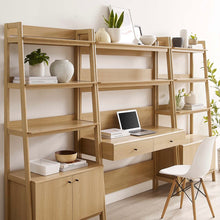 Load image into Gallery viewer, 3-Piece Wood Office Desk and Bookshelf

