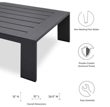 Load image into Gallery viewer, Outdoor Patio Powder-Coated Aluminum Coffee Table

