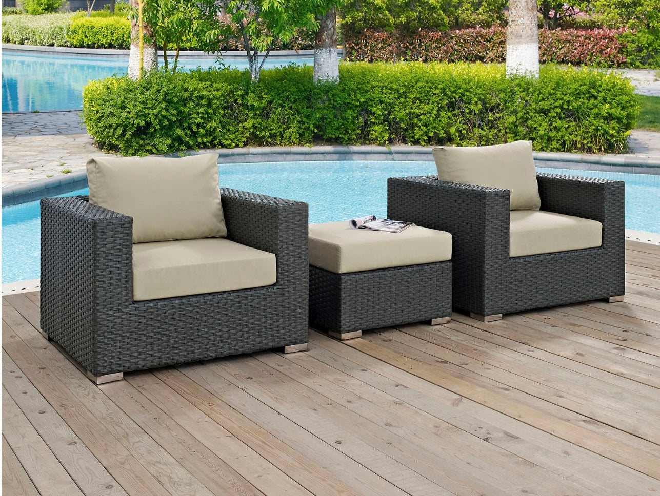 3 Piece Outdoor Patio Sunbrella® Sectional Set – Aranccia Life ...