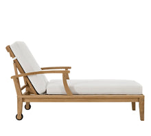 Load image into Gallery viewer, Outdoor Patio Teak Single Chaise
