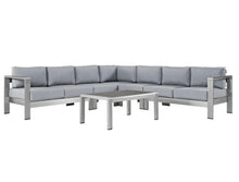 Load image into Gallery viewer, Shore Outdoor Patio Aluminum Sectional Sofa Set
