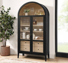 Load image into Gallery viewer, Nolan 74&quot; Tall Arched Storage Display Cabinet
