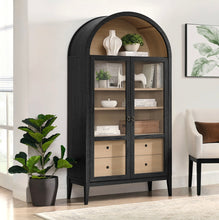 Load image into Gallery viewer, Nolan 74&quot; Tall Arched Storage Display Cabinet
