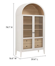 Load image into Gallery viewer, Nolan 74&quot; Tall Arched Storage Display Cabinet
