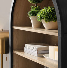 Load image into Gallery viewer, Nolan 74&quot; Tall Arched Storage Display Cabinet Bookshelf
