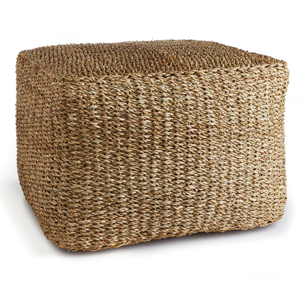 Seagrass Ottoman and Pouf