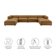 Load image into Gallery viewer, Auren 6-Piece Upholstered Vegan Leather Modular Sofa
