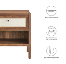 Load image into Gallery viewer, Capri Wood Grain Nightstand in Walnut
