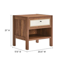 Load image into Gallery viewer, Capri Wood Grain Nightstand in Walnut
