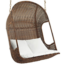Load image into Gallery viewer, Vantage Outdoor Patio Swing Chair With Stand in Brown White
