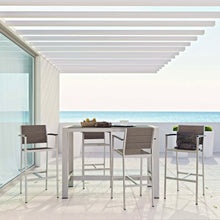 Load image into Gallery viewer, Shore Outdoor Patio Aluminum Dining Set in Silver Gray
