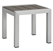 Load image into Gallery viewer, Shore 3 Piece Outdoor Patio Aluminum Set in Silver Gray
