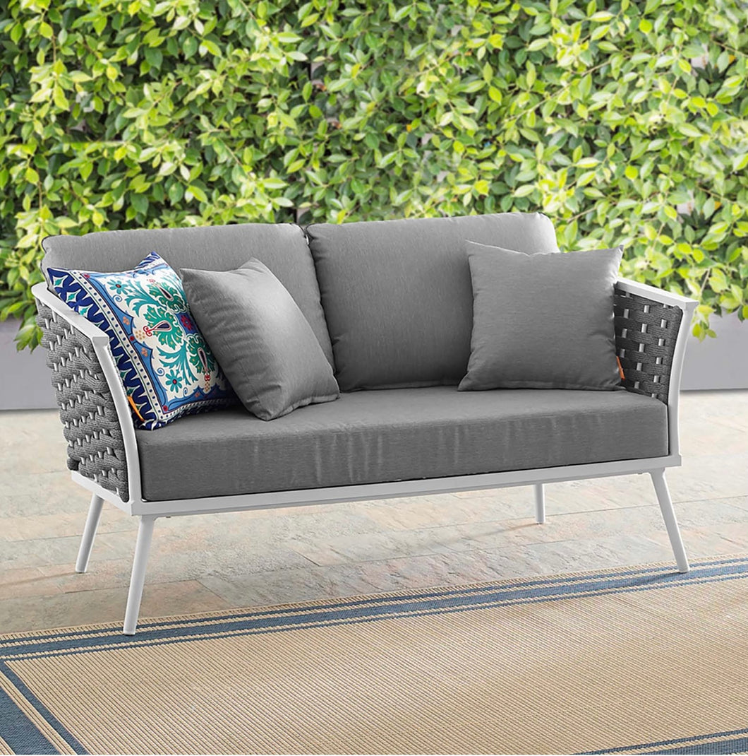 Stance Outdoor Patio Aluminum Loveseat and Sofa