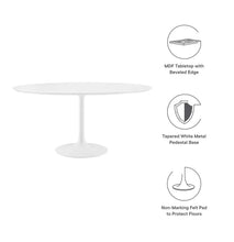 Load image into Gallery viewer, Lippa 60&quot; Round Wood Dining Table in White

