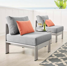 Load image into Gallery viewer, Shore 3 Piece Sunbrella® Fabric Outdoor Patio Aluminum Set
