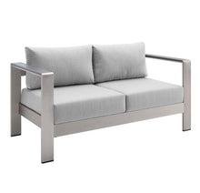 Load image into Gallery viewer, Shore 3 Piece Sunbrella® Fabric Outdoor Patio Aluminum Set
