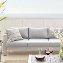 Load image into Gallery viewer, Shore 9 Piece Sunbrella® Fabric Outdoor Patio Aluminum Sectional Sofa Set
