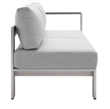 Load image into Gallery viewer, Shore 9 Piece Sunbrella® Fabric Outdoor Patio Aluminum Sectional Sofa Set
