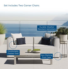 Load image into Gallery viewer, Saybrook 2-Piece Outdoor Patio Upholstered Sectional Sofa Loveseat
