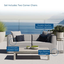 Load image into Gallery viewer, Saybrook 2-Piece Outdoor Patio Upholstered Sectional Sofa Loveseat
