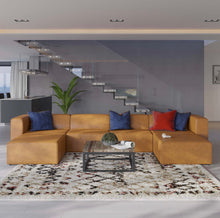 Load image into Gallery viewer, Mingle Vegan Leather Sectional Sofa
