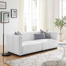 Load image into Gallery viewer, Conjure Channel Tufted Upholstered Fabric Loveseat
