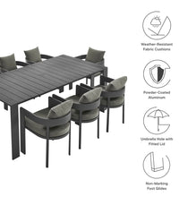 Load image into Gallery viewer, Tahoe 9-Piece Outdoor Patio Aluminum Dining Set
