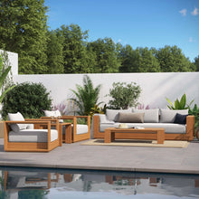 Load image into Gallery viewer, Tahoe Outdoor Patio Acacia Wood Furniture Set in Natural Light Gray

