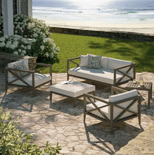 Load image into Gallery viewer, Northlake  Outdoor Patio Teak Wood Furniture Set in Weathered Gray
