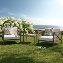 Load image into Gallery viewer, Northlake  Outdoor Patio Teak Wood Furniture Set in Weathered Gray
