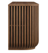 Load image into Gallery viewer, Fortitude 75&quot; Curved Sideboard Storage Cabinet in Walnut
